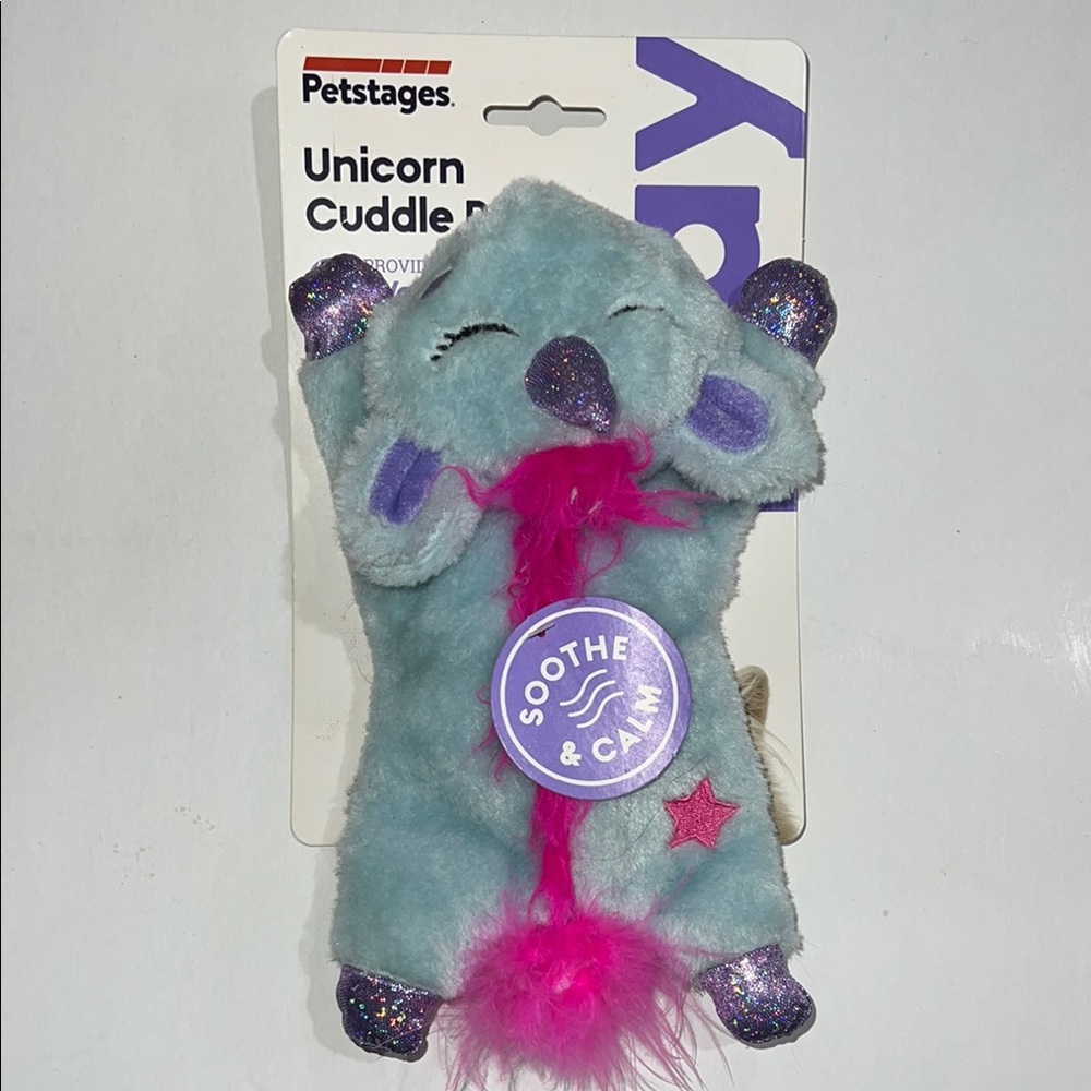 Petstages Unicorn Warming Microwavable Cuddle Cat Toy